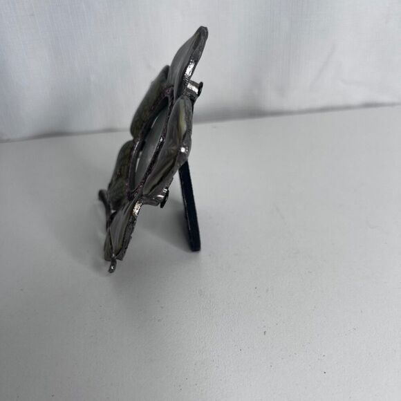 Twos Company Flower Photo Frame NEW Embellished Jeweltone 2x2 IN Artsy - Picture 2 of 5